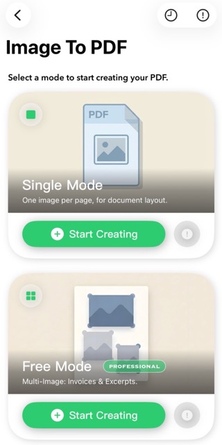 Your Tools - Select Mode to Create PDF Files