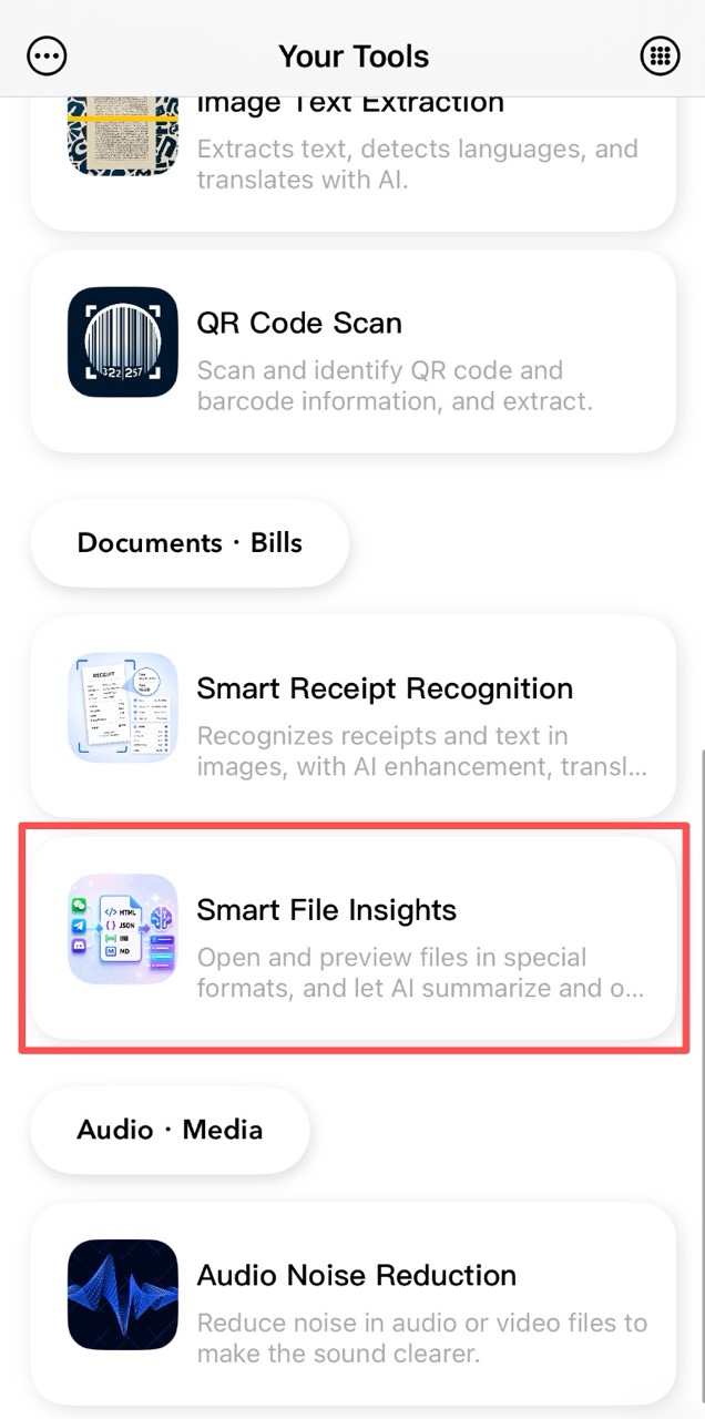 YourTools-Smart File Insight import