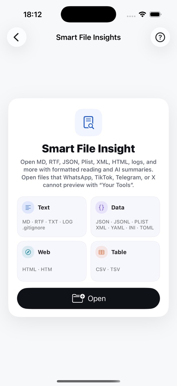File formats supported