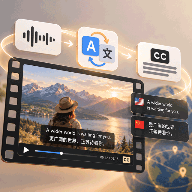 Xtools - 视频添加字幕 (Auto Captions) 与双语字幕生成